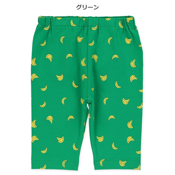 5分丈バナナ柄レギンス