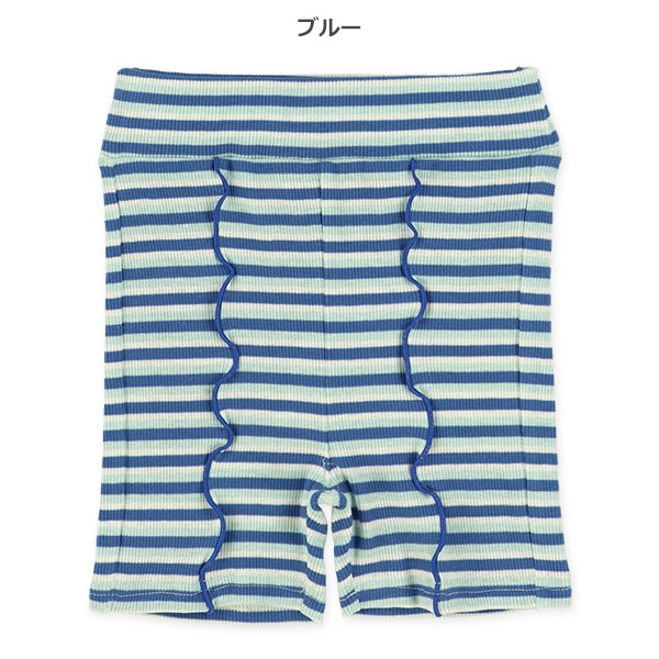 5分丈スパンテレコボーダーハーフパンツ