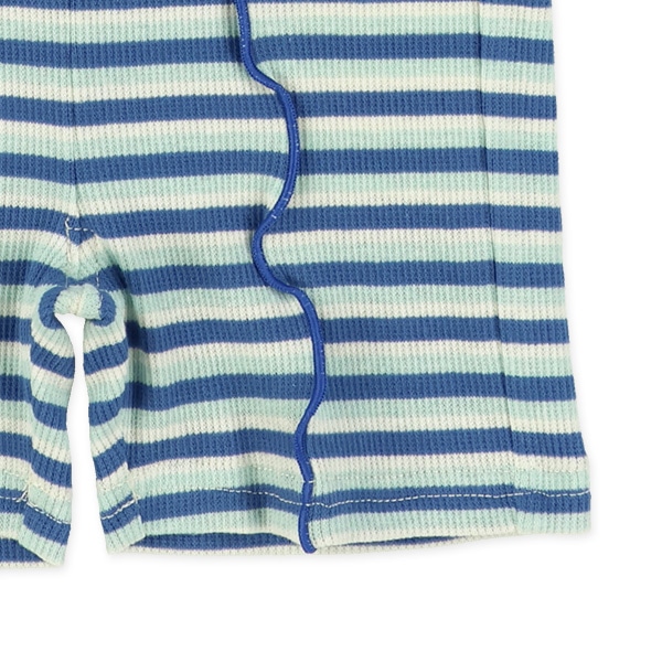 5分丈スパンテレコボーダーハーフパンツ