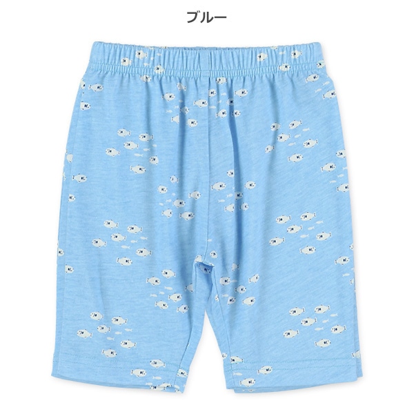 小魚総柄ハーフパンツ