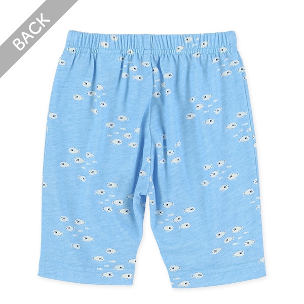 小魚総柄ハーフパンツ