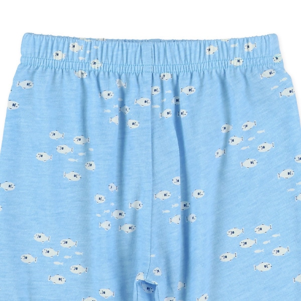 小魚総柄ハーフパンツ