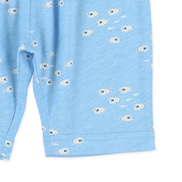 小魚総柄ハーフパンツ