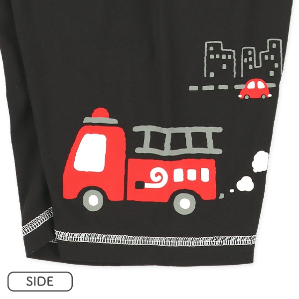 はたらくくるまサイドプリントハーフパンツ