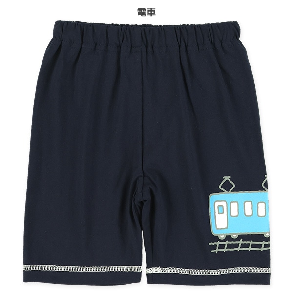 はたらくくるまサイドプリントハーフパンツ