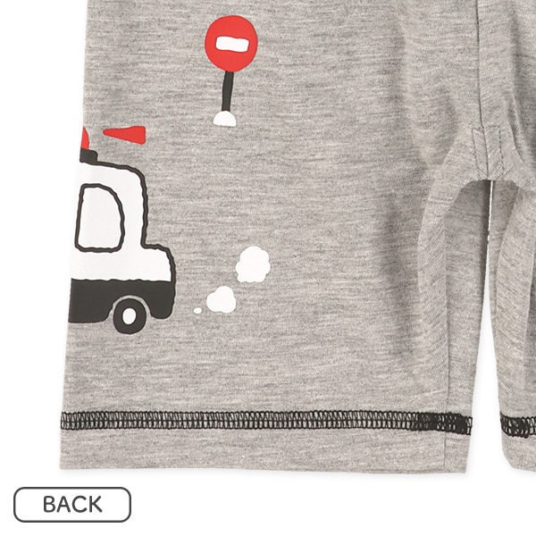 はたらくくるまサイドプリントハーフパンツ