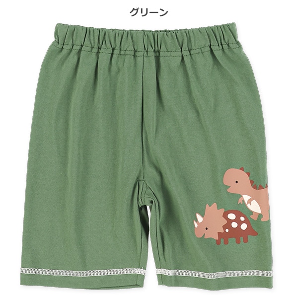 恐竜サイドプリントハーフパンツ