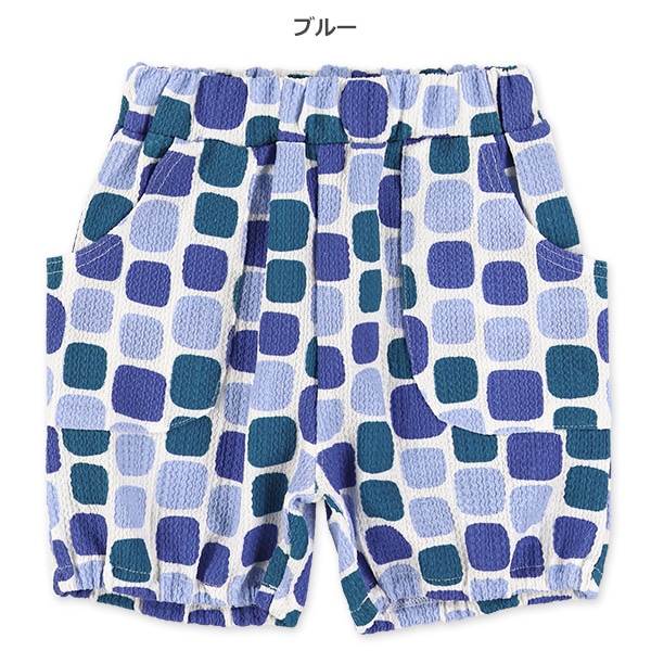 クレープトライバル・スクエア柄ハーフパンツ