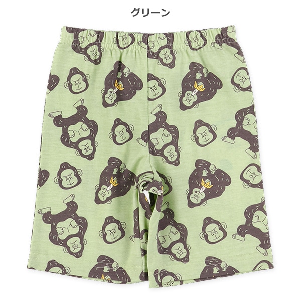 ゴリラバナナ総柄ハーフパンツ