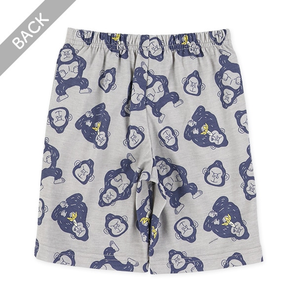 ゴリラバナナ総柄ハーフパンツ