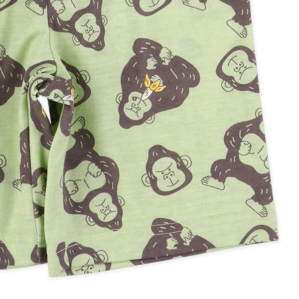 ゴリラバナナ総柄ハーフパンツ