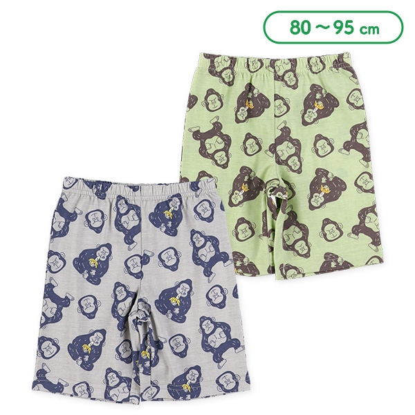 ゴリラバナナ総柄ハーフパンツ