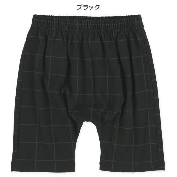 チェック柄プリントハーフパンツ