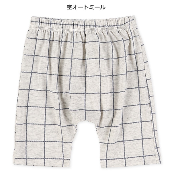 チェック柄プリントハーフパンツ