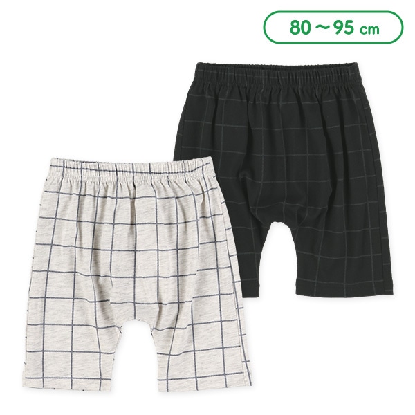 チェック柄プリントハーフパンツ