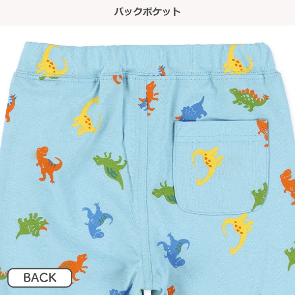 恐竜総柄ハーフパンツ