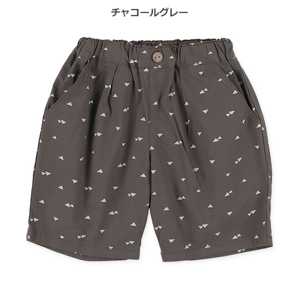 総柄タック入りハーフパンツ