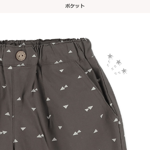 総柄タック入りハーフパンツ