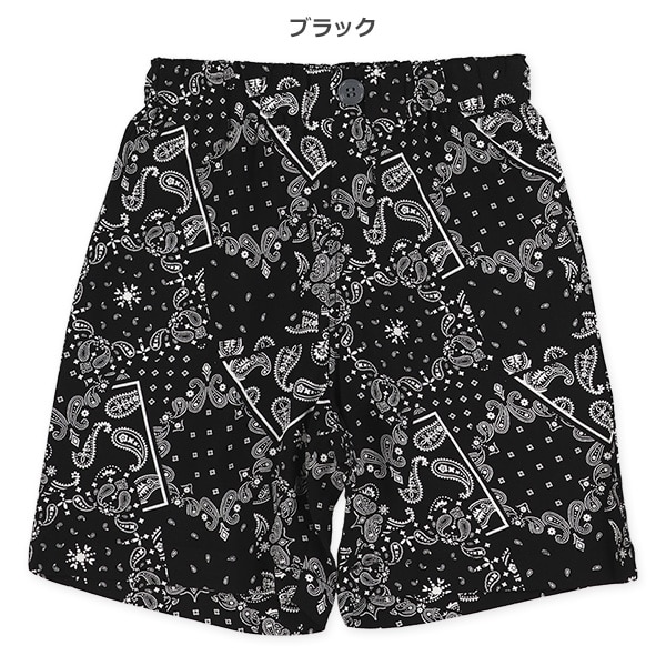 バンダナ柄レーヨンハーフパンツ