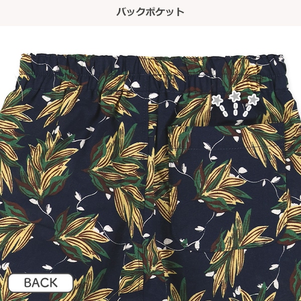 ブロードボタニカルハーフパンツ