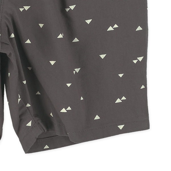 総柄タック入りハーフパンツ