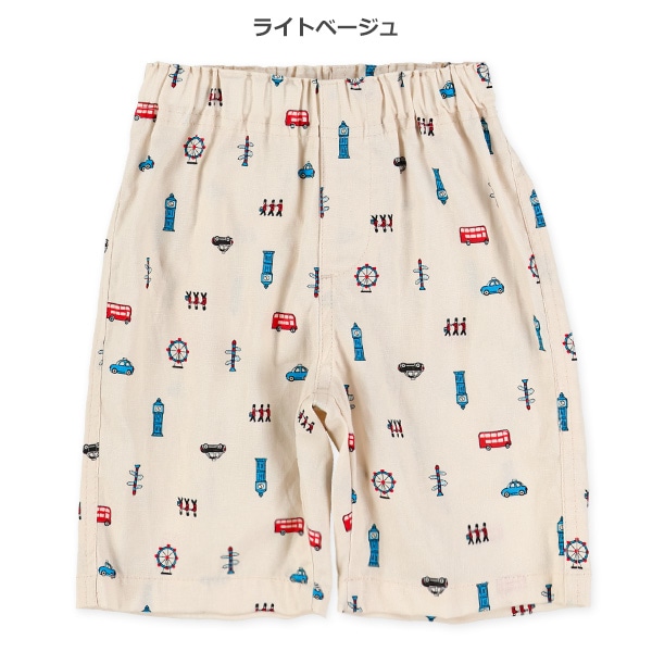 ロンドンバス柄ハーフパンツ
