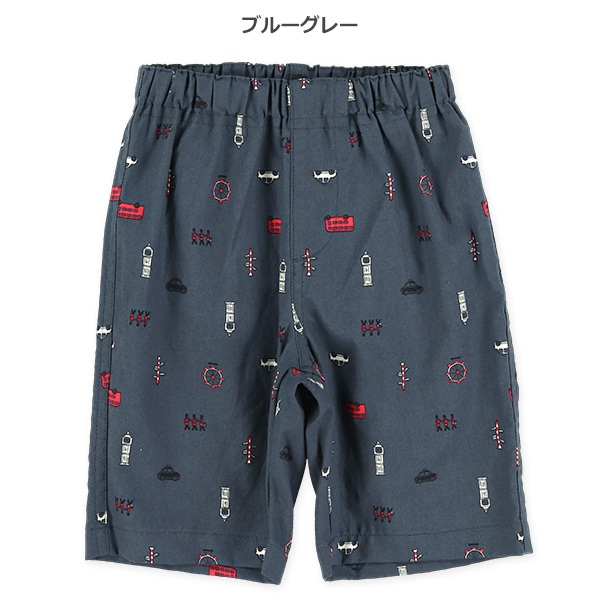 ロンドンバス柄ハーフパンツ