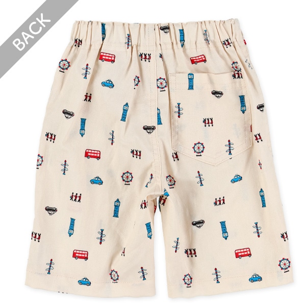 ロンドンバス柄ハーフパンツ