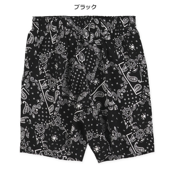 レーヨン総柄ハーフパンツ