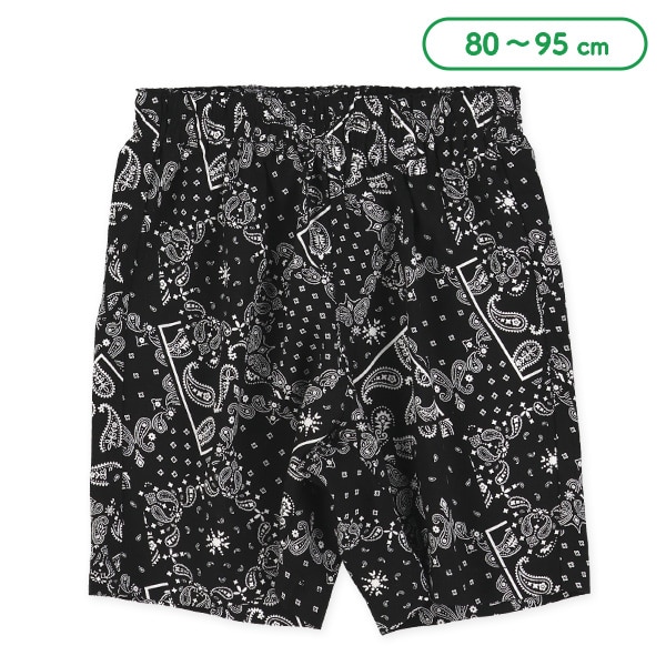 レーヨン総柄ハーフパンツ