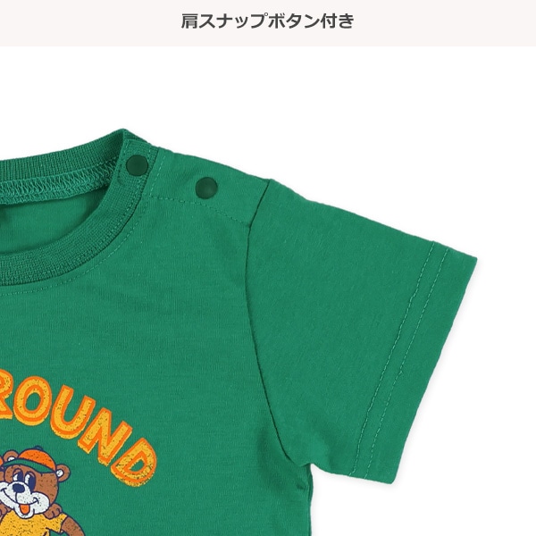 カンガルーポケットアメカジ半袖カバーオール