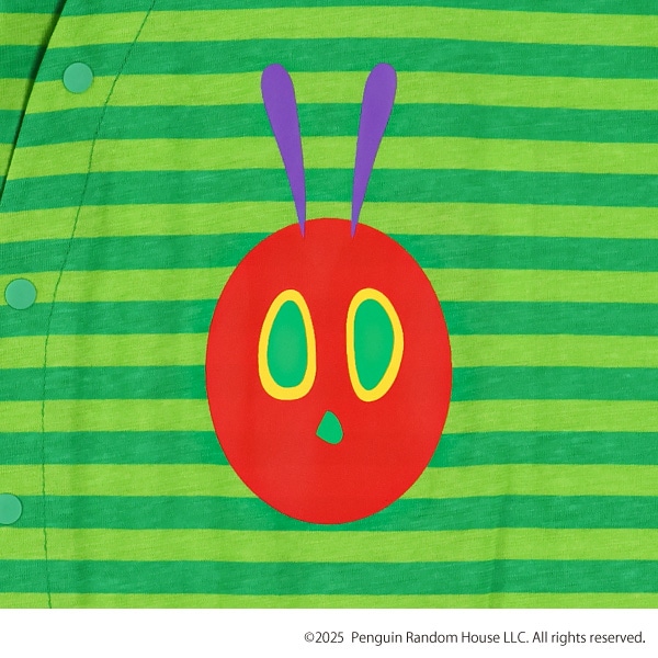 フェイス半袖カバーオール（はらぺこあおむし）