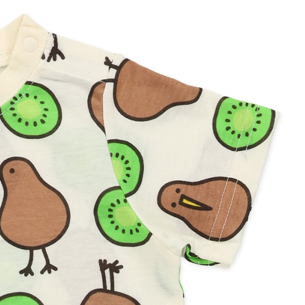 キウイ柄カバーオール