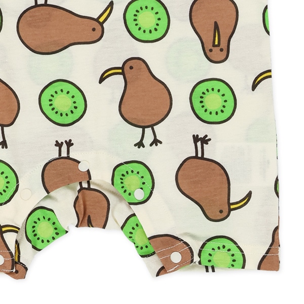 キウイ柄カバーオール