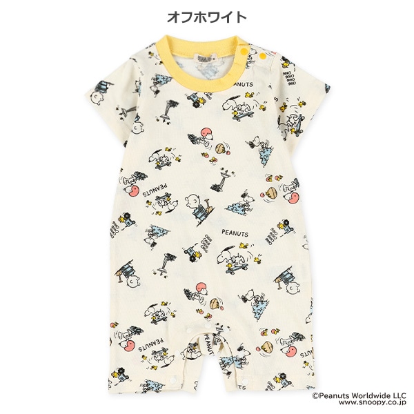 総柄半袖カバーオール（スヌーピー）