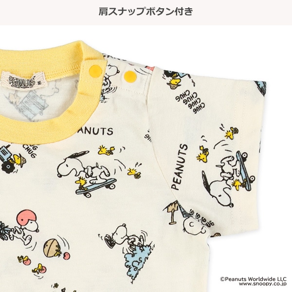 総柄半袖カバーオール（スヌーピー）