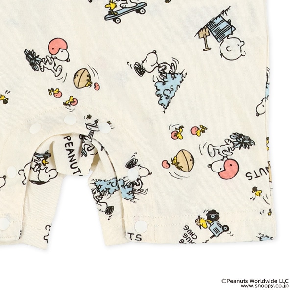 総柄半袖カバーオール（スヌーピー）