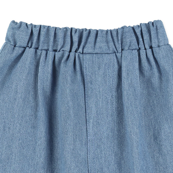 6分丈ダンガリーサルエルパンツ