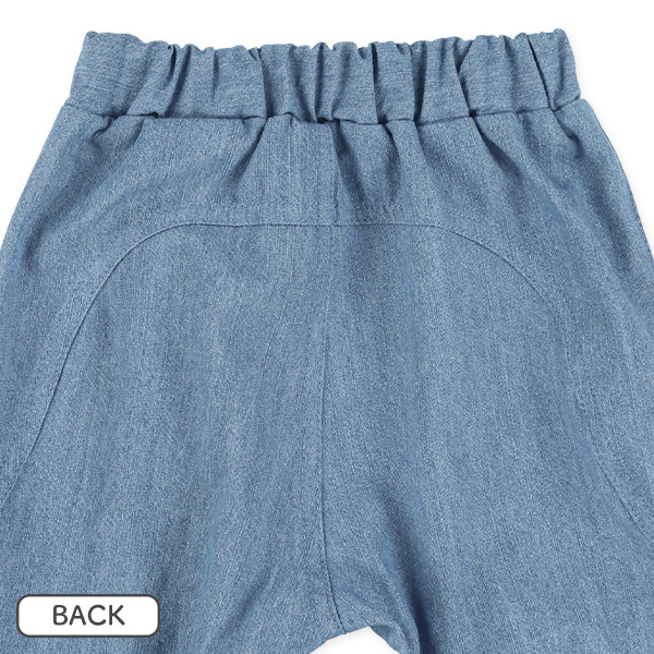 6分丈ダンガリーサルエルパンツ