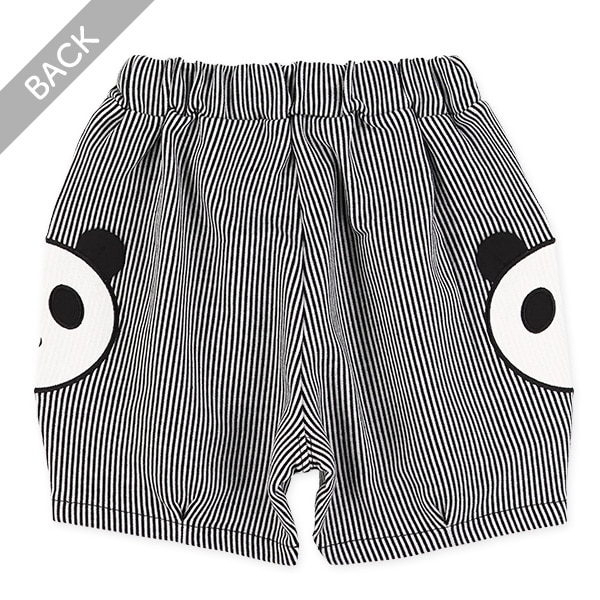 5分丈パンダ裾タックパンツ