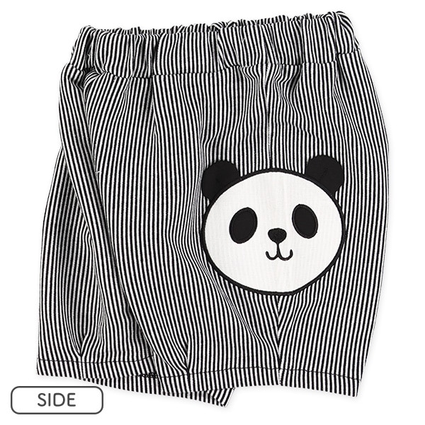 5分丈パンダ裾タックパンツ