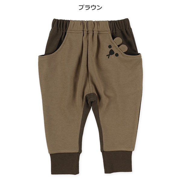 裏毛ポケット耳付きサルエルパンツ