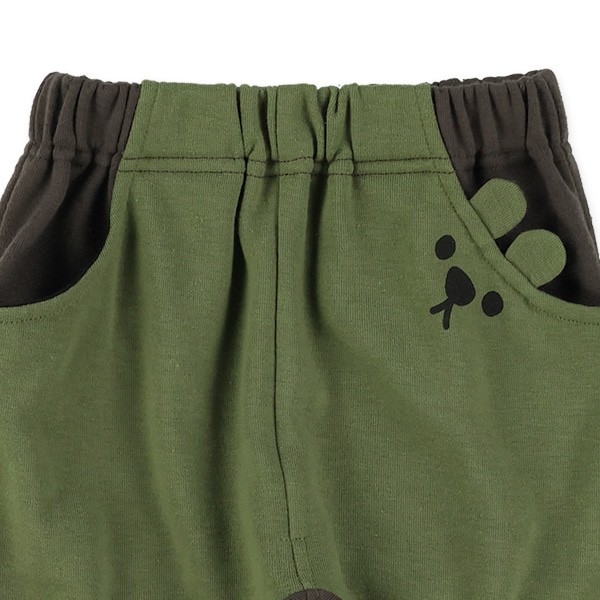 裏毛ポケット耳付きサルエルパンツ