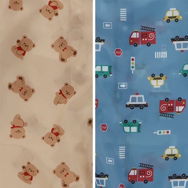 くま・くるま柄砂場遊び着