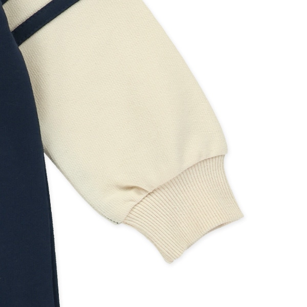 ミニ裏毛スタジャン風長袖カバーオール