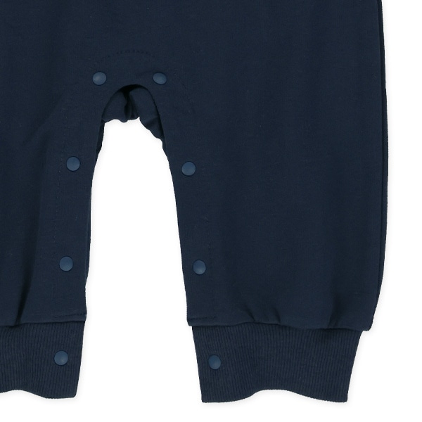 ミニ裏毛スタジャン風長袖カバーオール