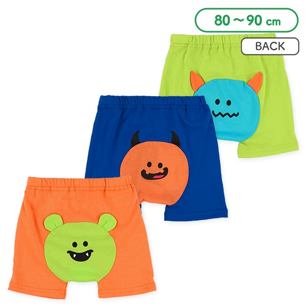 1分丈おしりマチ付きフィットパンツ（モンスター）