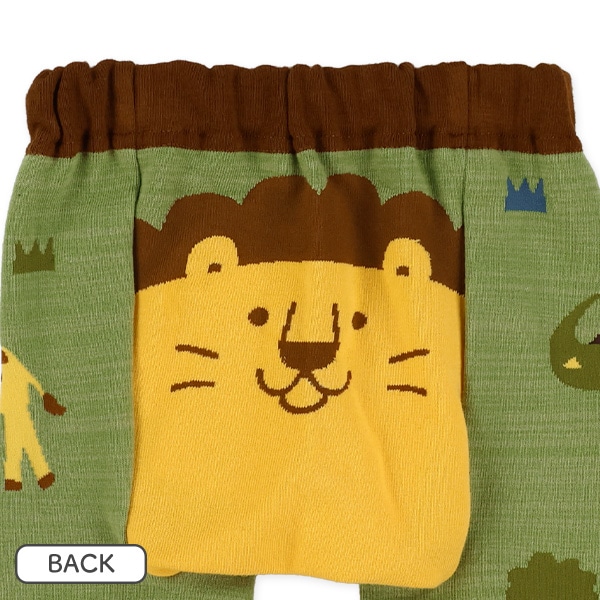 アニマルモチーフ丸編みサルエルレギンス