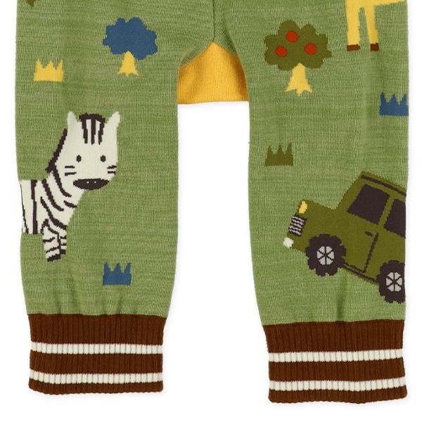 アニマルモチーフ丸編みサルエルレギンス