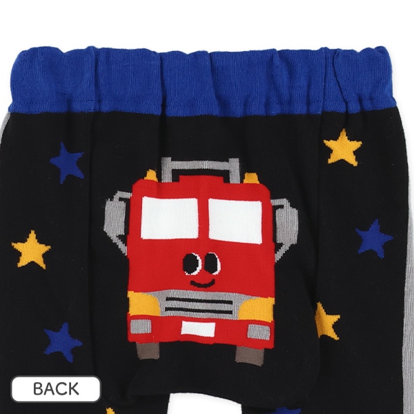 はたらくくるま丸編みサルエルレギンス